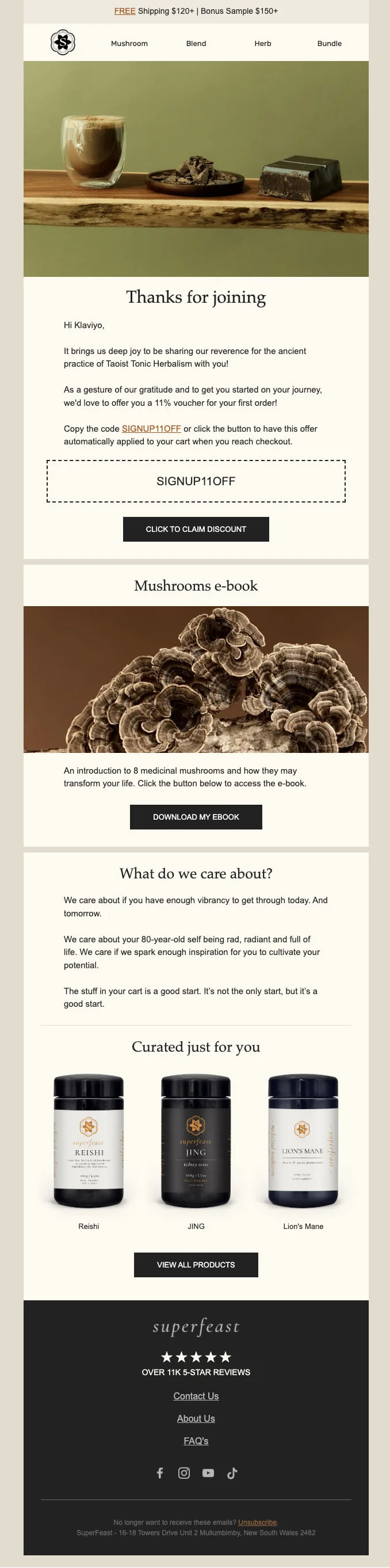 Superfeast email template
